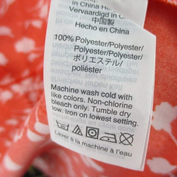 J.Crew Red and White Floral Printed Wrap Dress Size 2 Fall - Picture 7 of 7